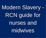 RCN Modern Slavery Guide blue background 155x128px