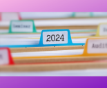 Colorful Folders With The Word 2024 On Them